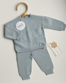 Wedoble gebreid newborn pakje - Azul