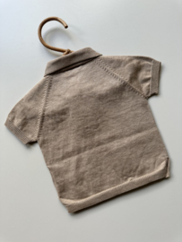 Wedoble Gebreide polo - Taupe