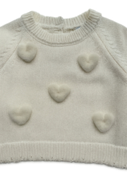 Dr. Kid Trui met hartjes - Off white