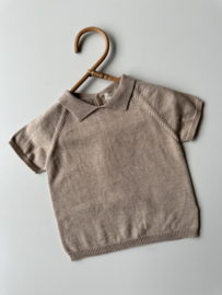 Wedoble Gebreide polo - Taupe
