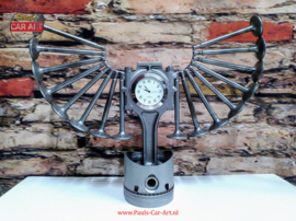 Time Flies Piston clock