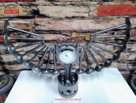 Time Flies Piston clock