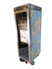 Aircraft Wine trolley serving trolley