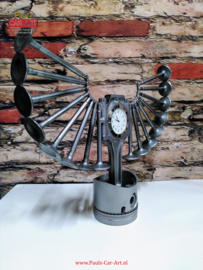 Time Flies Piston clock