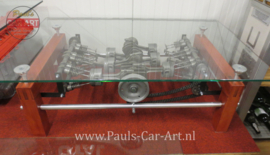 Clear Motion Porsche flat-six Salontafel