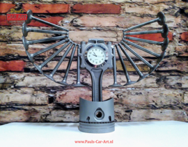 Time Flies Piston clock