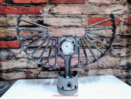 Time Flies Piston clock