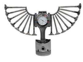 Time Flies Piston clock