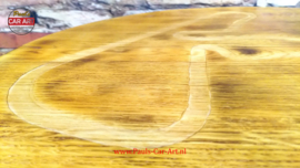 V8 krukastafel / Sidetable ø70cm houten blad "F1 Zandvoort"