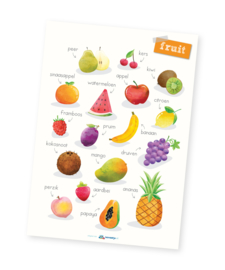 Educatieve poster,  fruit