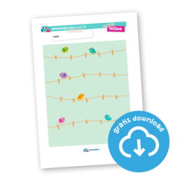 Educatieve poster, getallenlijn tot 20