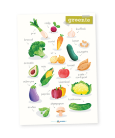 Educatieve poster,  groente