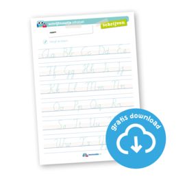 Educatieve poster, schrijfletters