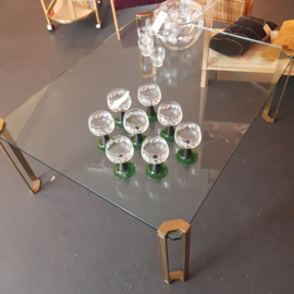 Peter Ghyczy salontafel messing/glas (NL – ’70)