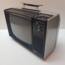 Philips portable zwart-wit televisie (NL - jaren '70)