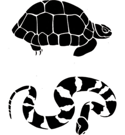 sjabloon schildpad/slang A5
