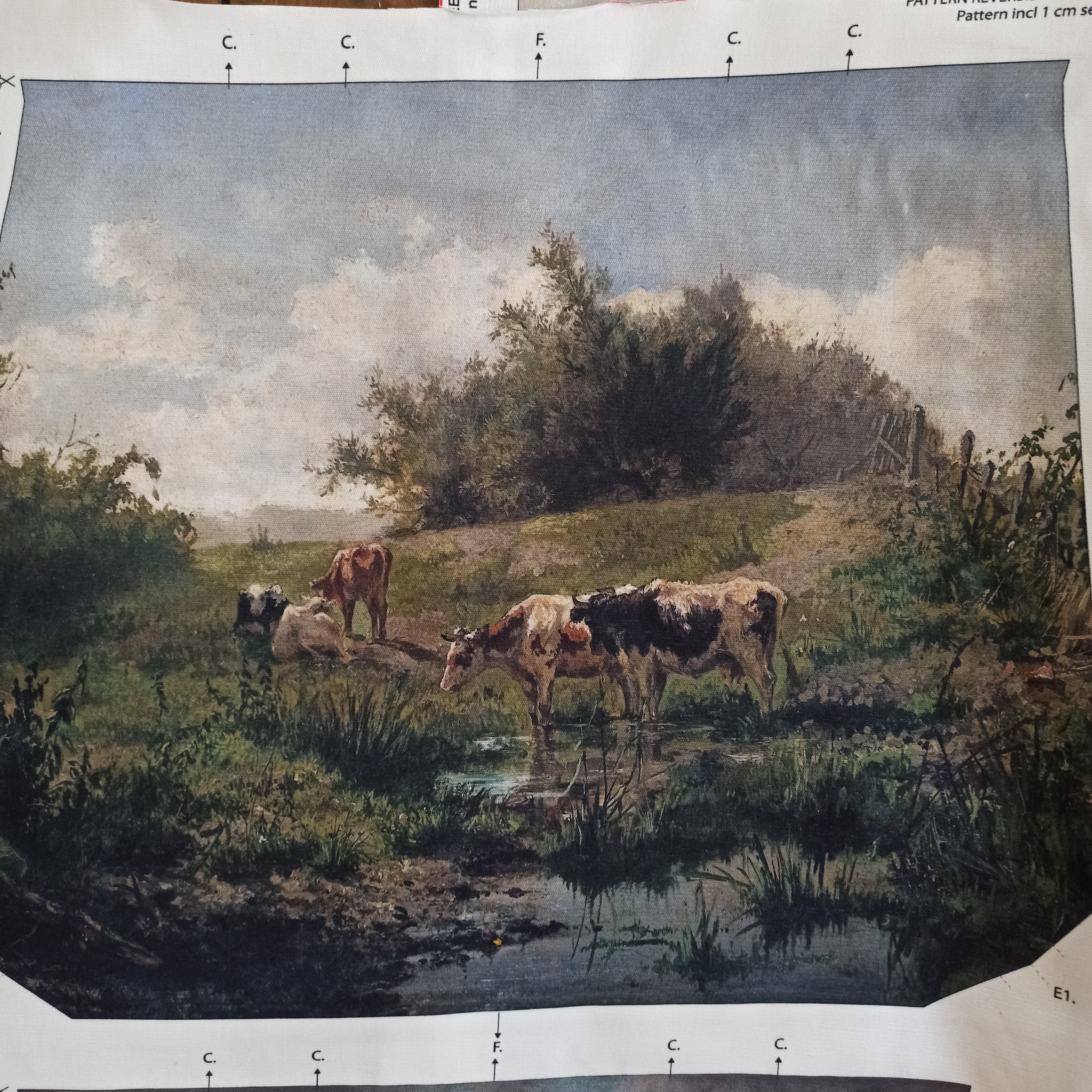 Tas paneel oud-Hollandse landschappen