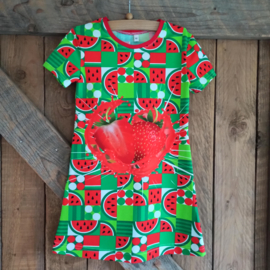 Tricot jurk aardbei maat 92