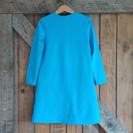 Jurk poes blauw maat 116