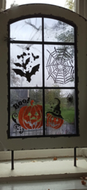 Happy Halloween venster decoration