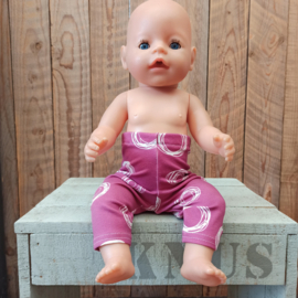 Baby-born legging roze met cirkels