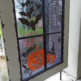 Happy Halloween venster decoration