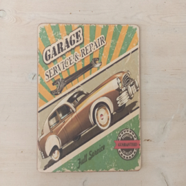 Nostalgisch bordje Garage service en repair