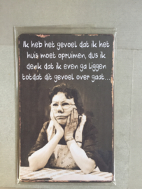 Nostalgisch bordje opruim gevoel nr 282