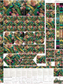 Reis tassen set pauw