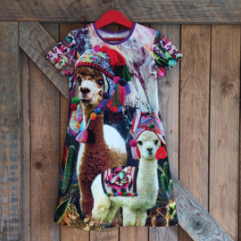 Jurk alpaca korte mouw maat 116