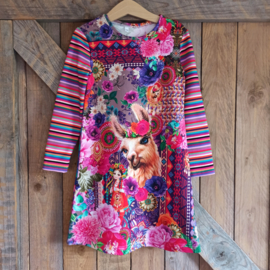 Jurk alpaca streep maat 116