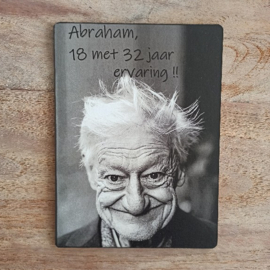 Nostalgisch bordje: Abraham 18+32