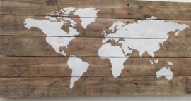 Keuze workshop wereldkaart op hout