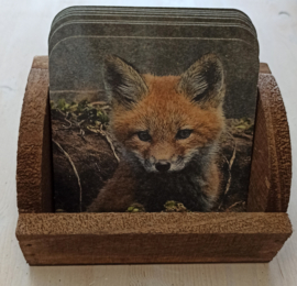 Houten bakje voor viltjes