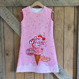 Mouwloos jurkje ice cream maat 116