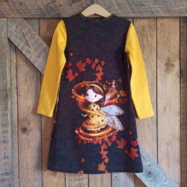 Jurk herfst met dieren maat 116