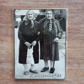 Nostalgisch bordje: Zussenliefde