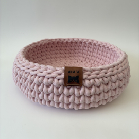 Gehaakte (katten)mand roze
