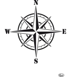 sjabloon Compass Rose A4