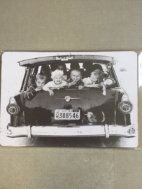 Nostalgisch bordje kinderen in auto nr 189