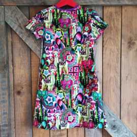 Jurk alpaca korte mouw maat 116
