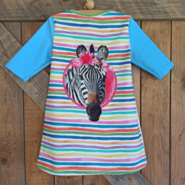 Jurk struisvogel/zebra maat 92