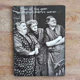 Nostalgisch bordje: beveiligingscamera's