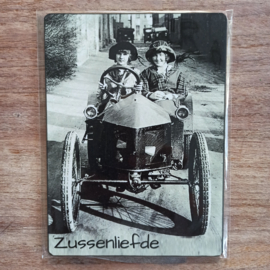 Nostalgisch bordje Zussenliefde (auto)