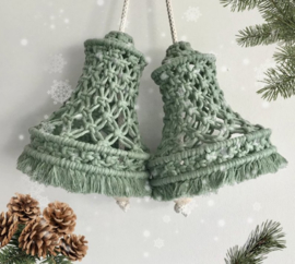 Diy macramé pakket kerstklokken