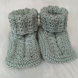 Baby slofjes/sokjes Sage Green