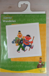 Borduurpakket Sesamstraat wandelen