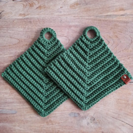 Stoere pannenlappen groen