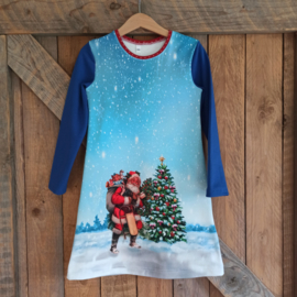 Kerstjurkje kerstman met boom maat 116