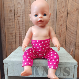 Baby-born legging roze met sterren